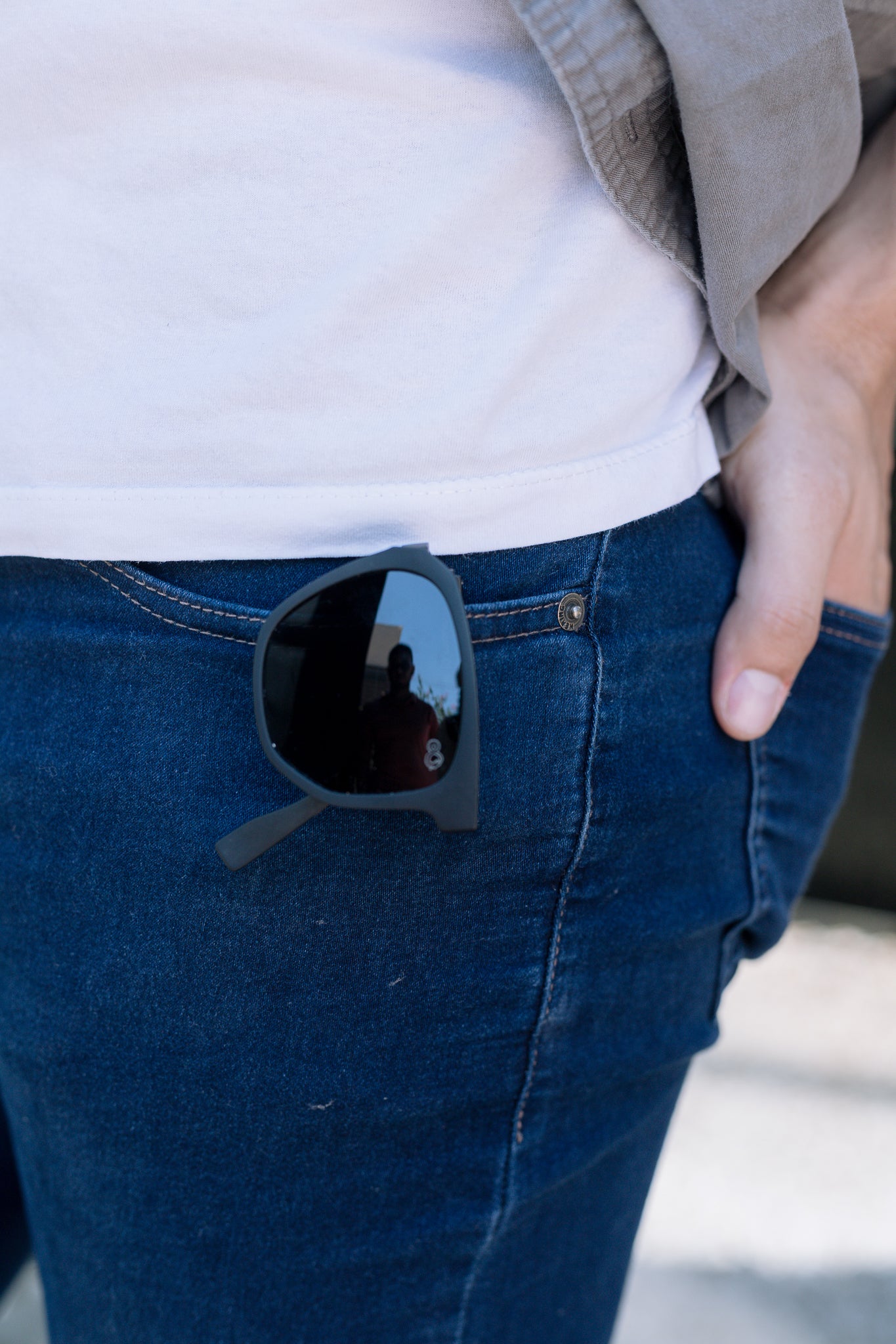 Óculos de Sol Masculino San Keith Articulado Quadrado Verde