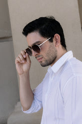 Óculos de Sol Masculino San Keith Executivo Prata