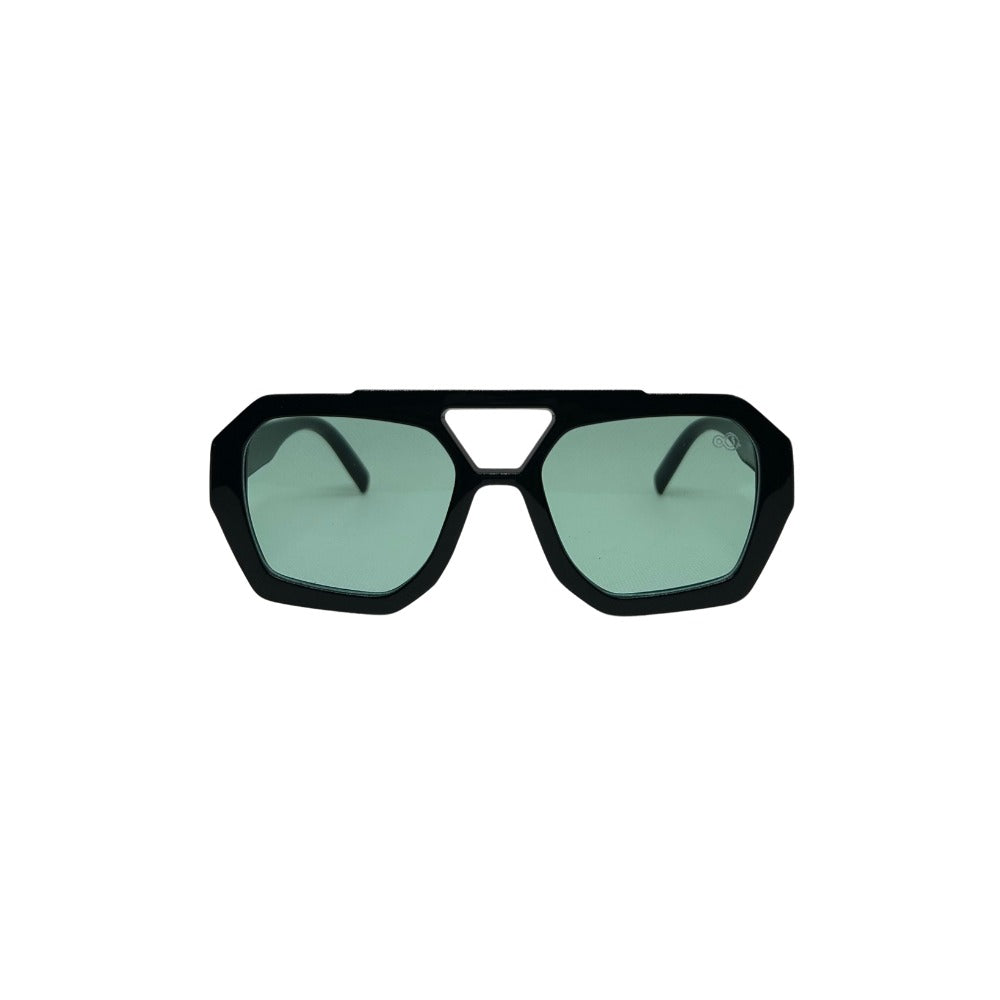Óculos de Sol Unissex San Keith Londres Preto Lente Verde