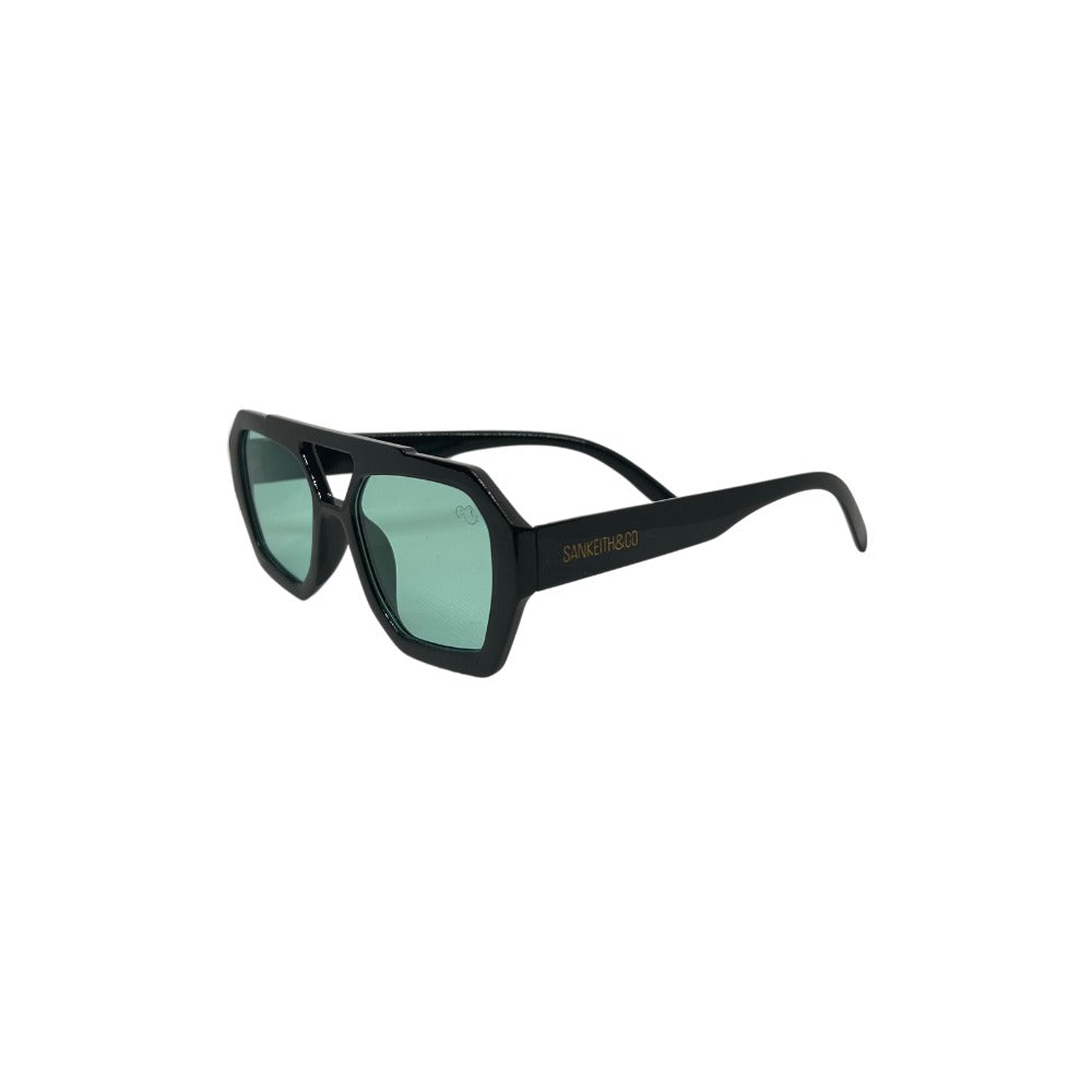 Óculos de Sol Unissex San Keith Londres Preto Lente Verde