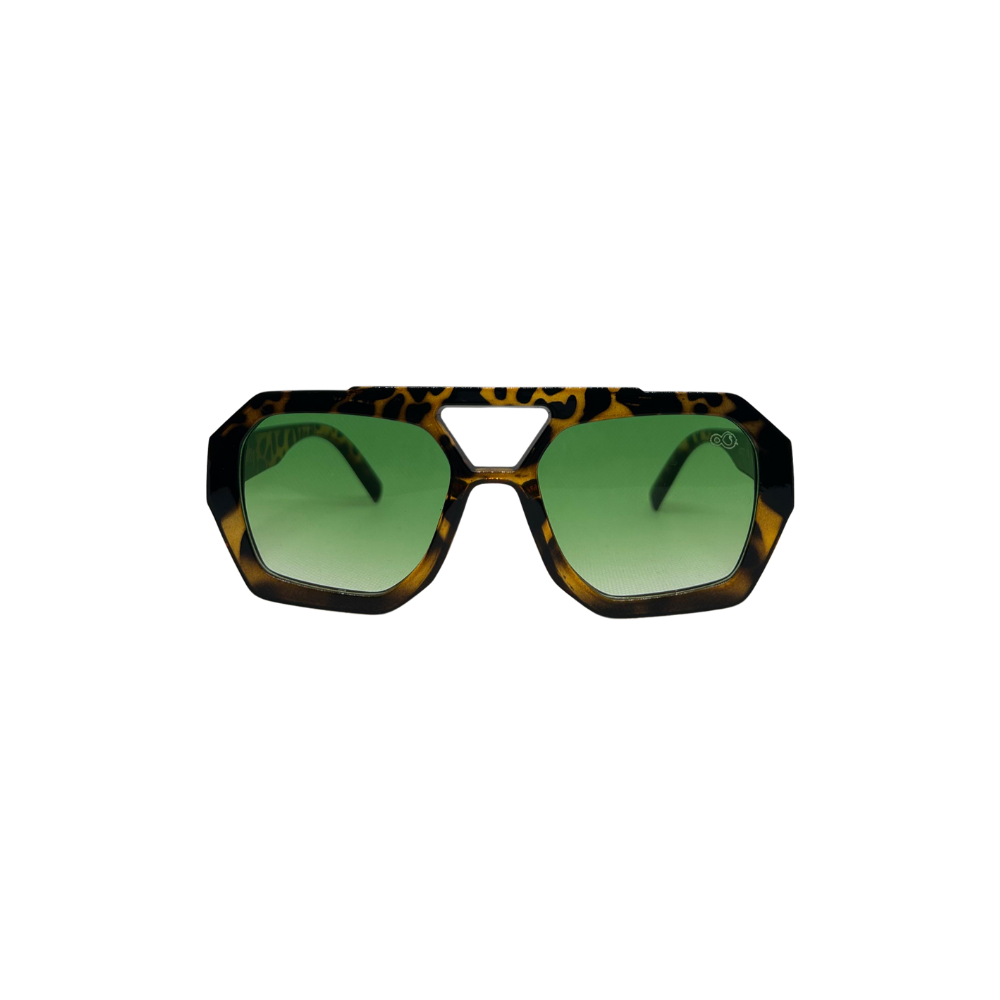 Óculos de Sol Unissex San Keith Londres Animal Print Lente Verde Degrade