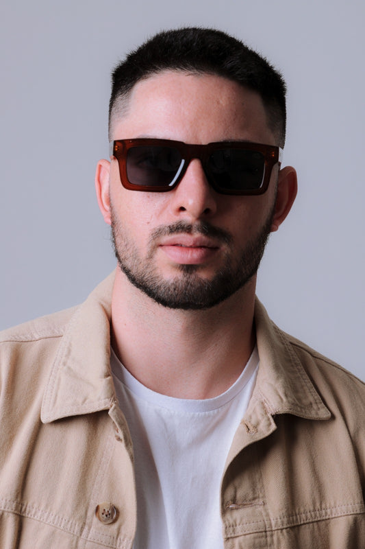Óculos de Sol Unissex San Keith Valença Quadrado Marrom