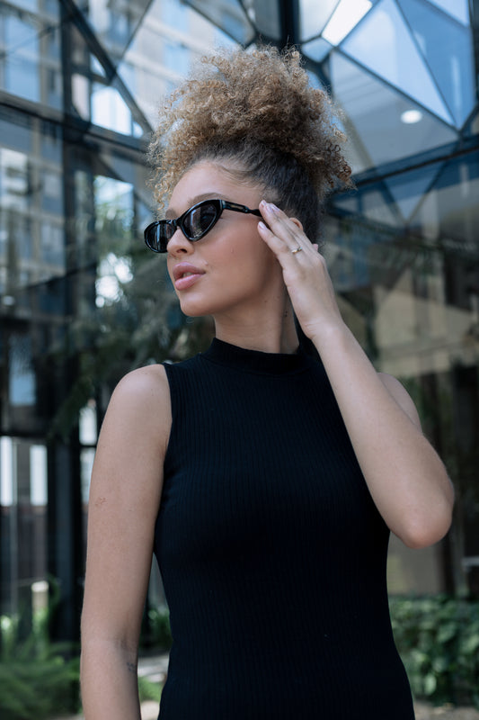 Óculos de Sol Feminino San Keith Chanel Gatinho Preto