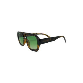 Óculos de Sol Unissex San Keith Londres Animal Print Lente Verde Degrade