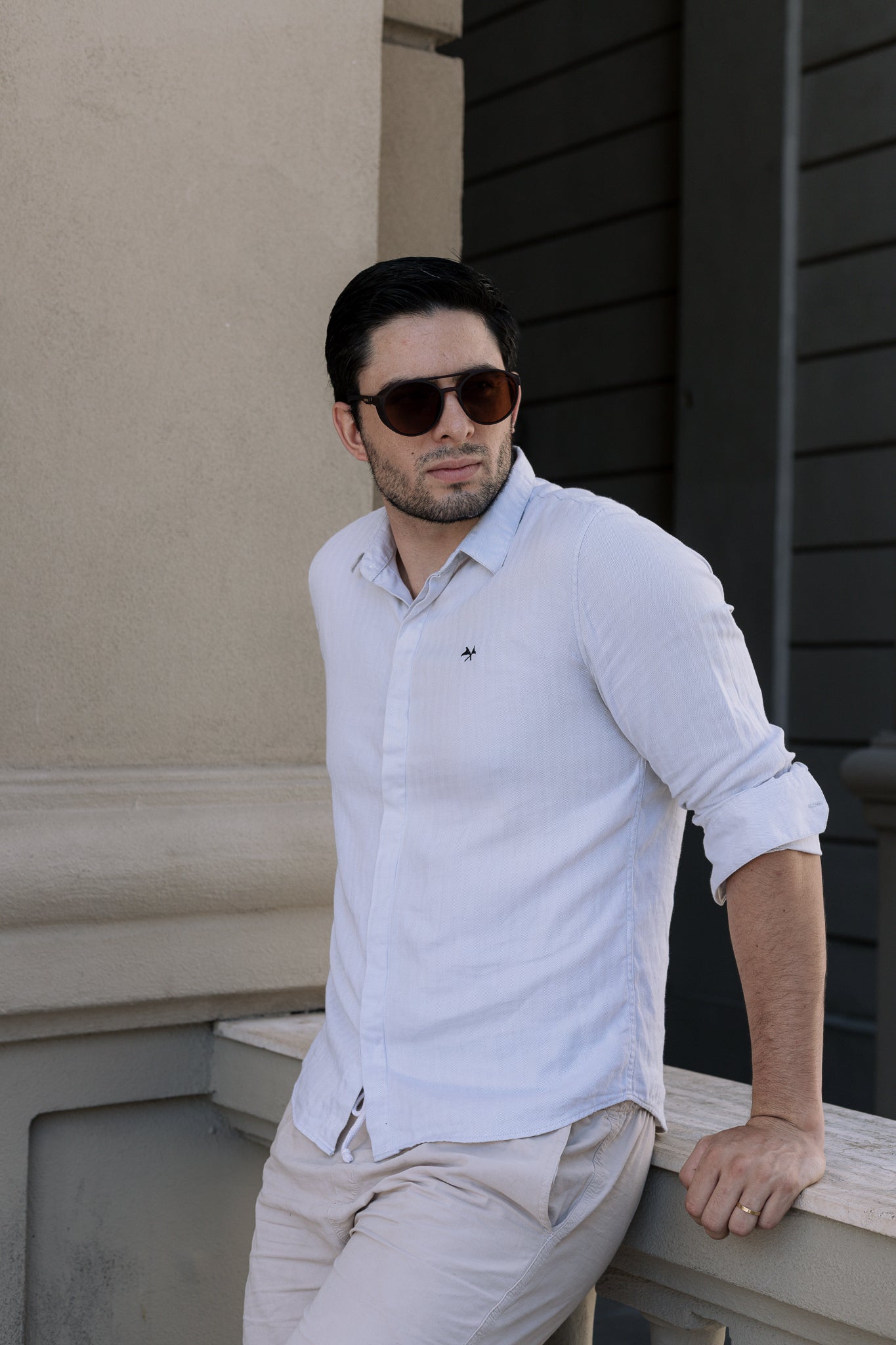 Óculos de Sol Masculino San Keith Alok Básico Marrom