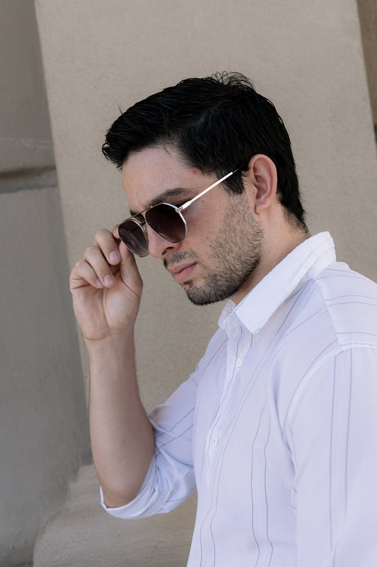 Óculos de Sol Masculino San Keith Executivo Prata