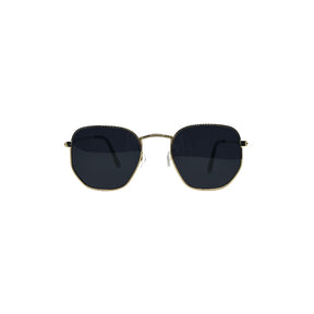 Óculos de Sol Unissex San Keith Roma Dourado Lente Preta Hexagonal