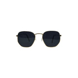 Óculos de Sol Unissex San Keith Roma Dourado Lente Preta Hexagonal