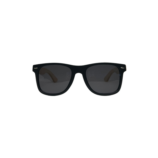 Óculos de Sol Masculino San Keith Caioba Polarizado Preto Haste Bambu Claro