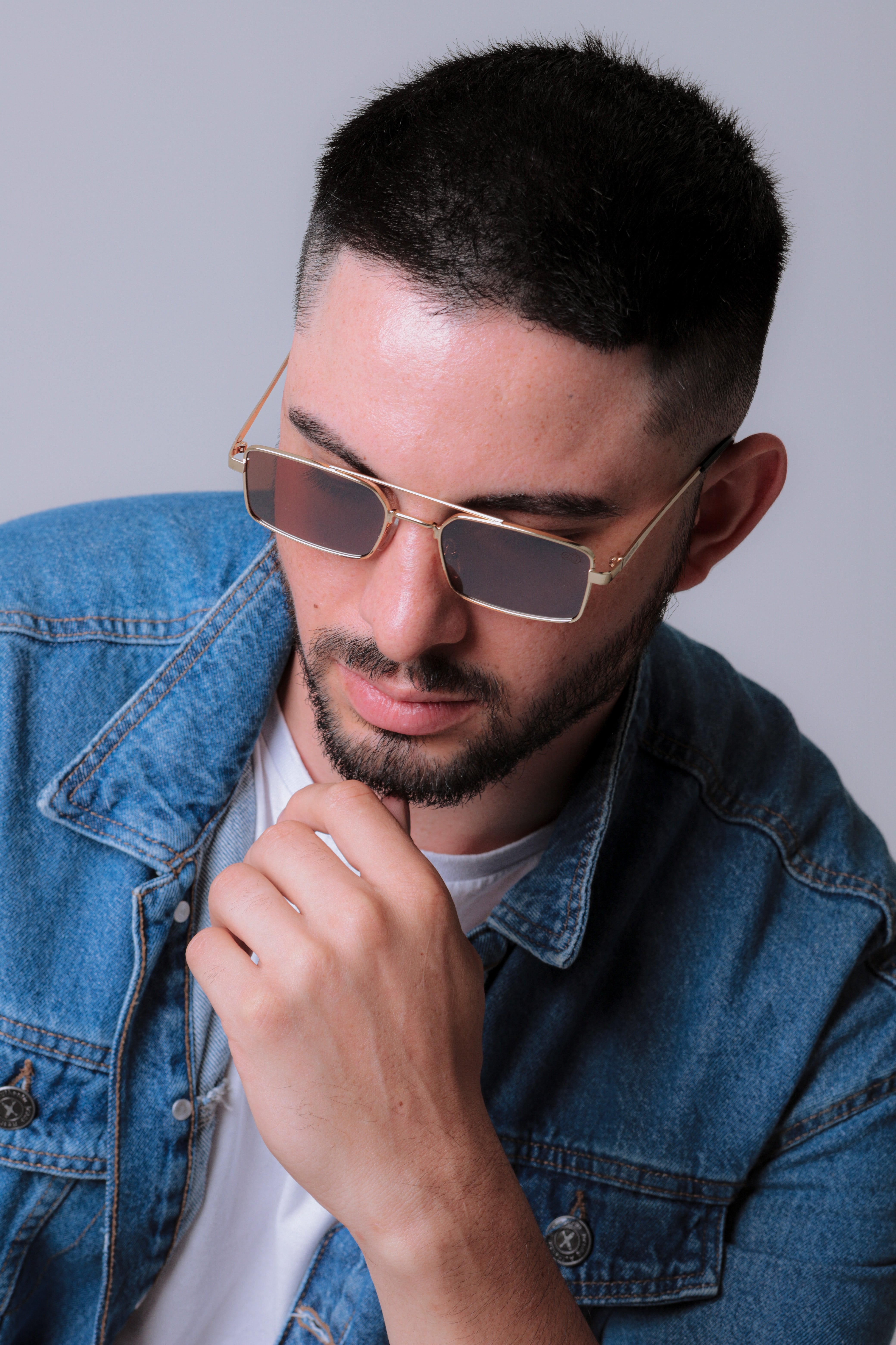 Óculos De Sol Masculino San Keith Sparta Dourado Lente Marrom