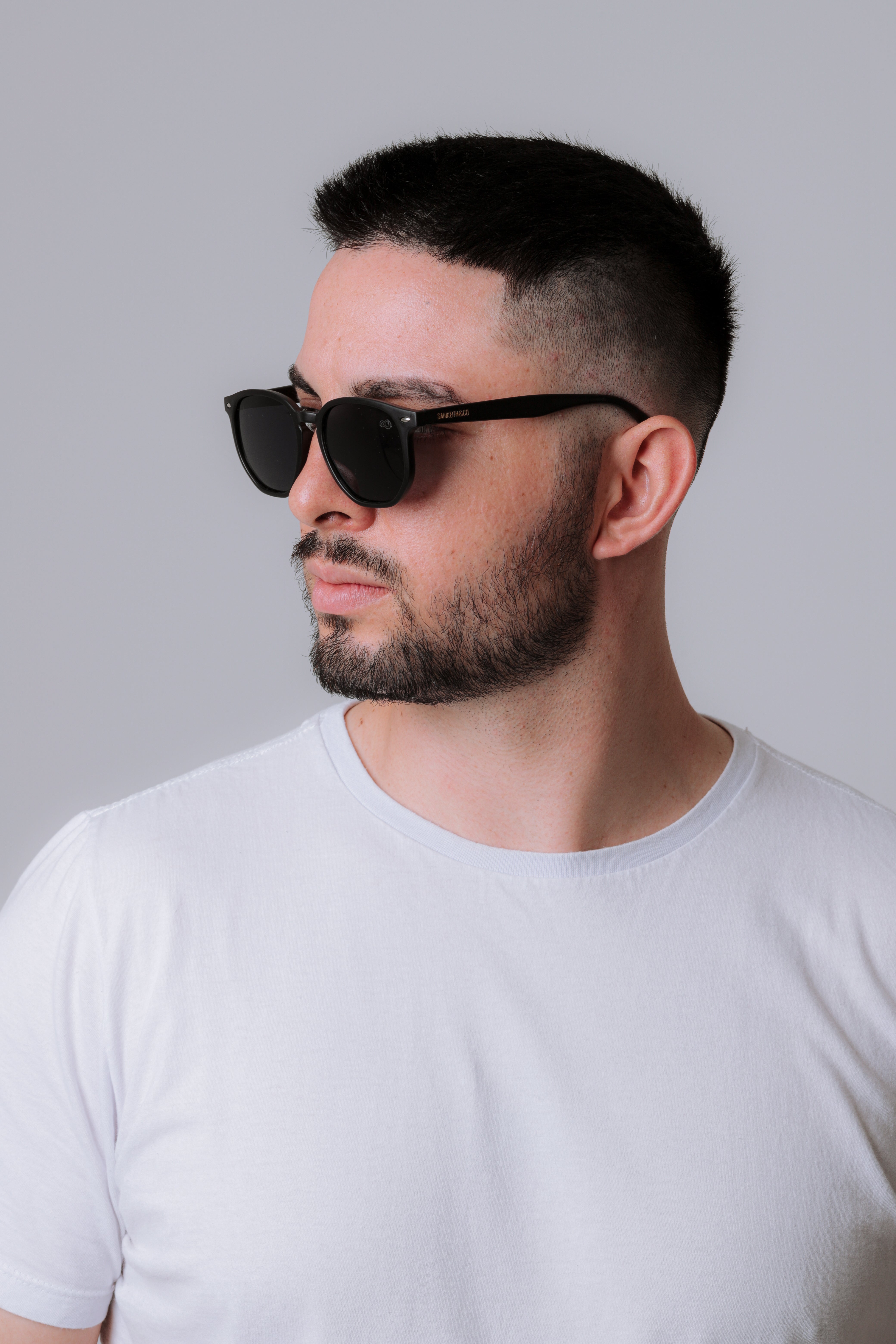 Óculos de Sol Masculino San Keith Veneza Quadrado Preto