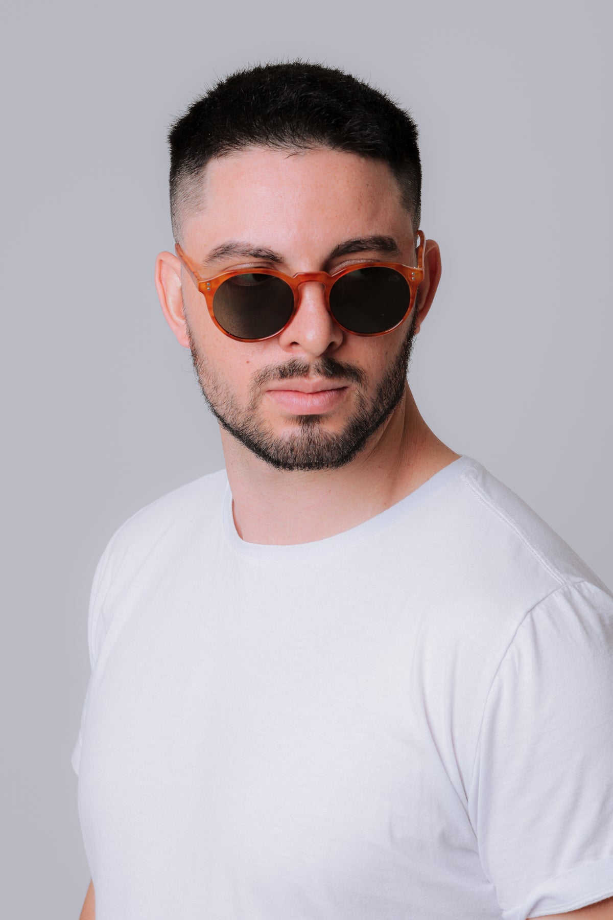 Óculos de Sol Unissex San Keith Verona Redondo Laranja