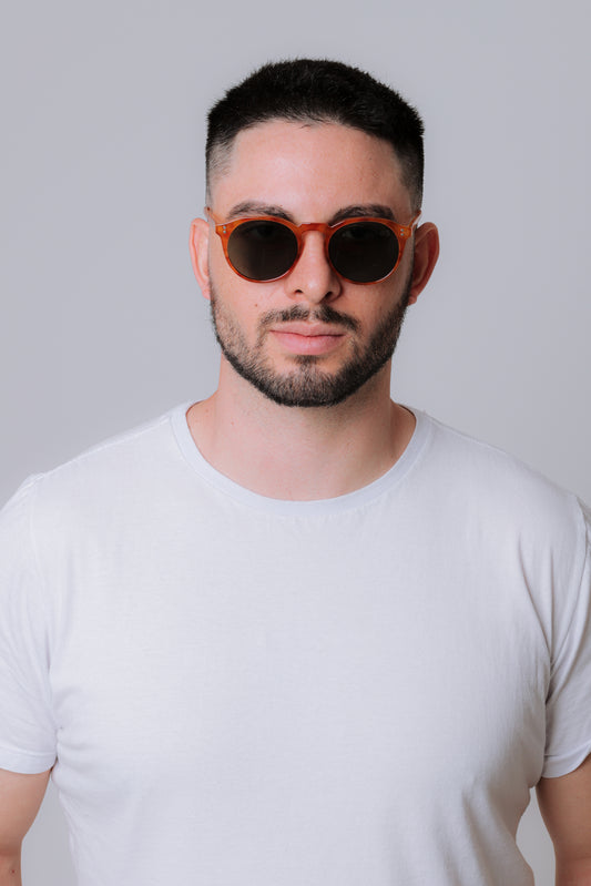 Óculos de Sol Unissex San Keith Verona Redondo Laranja