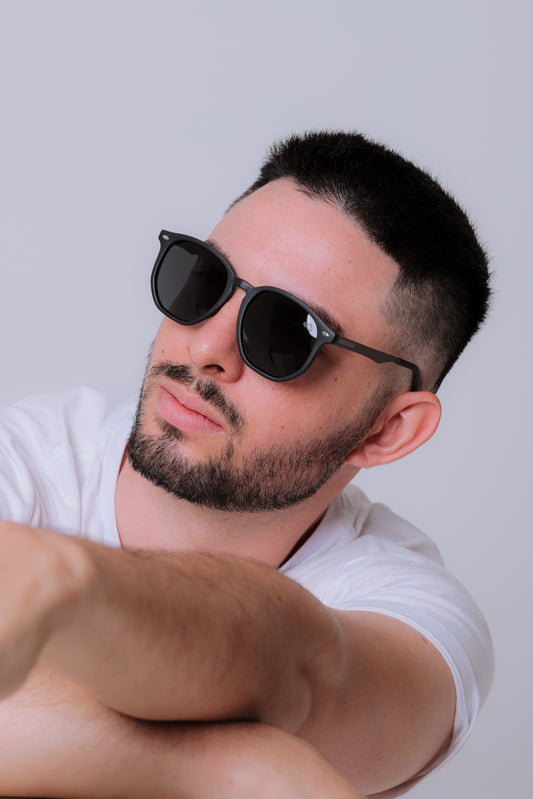 Óculos de Sol Masculino San Keith Veszprém Quadrado Preto